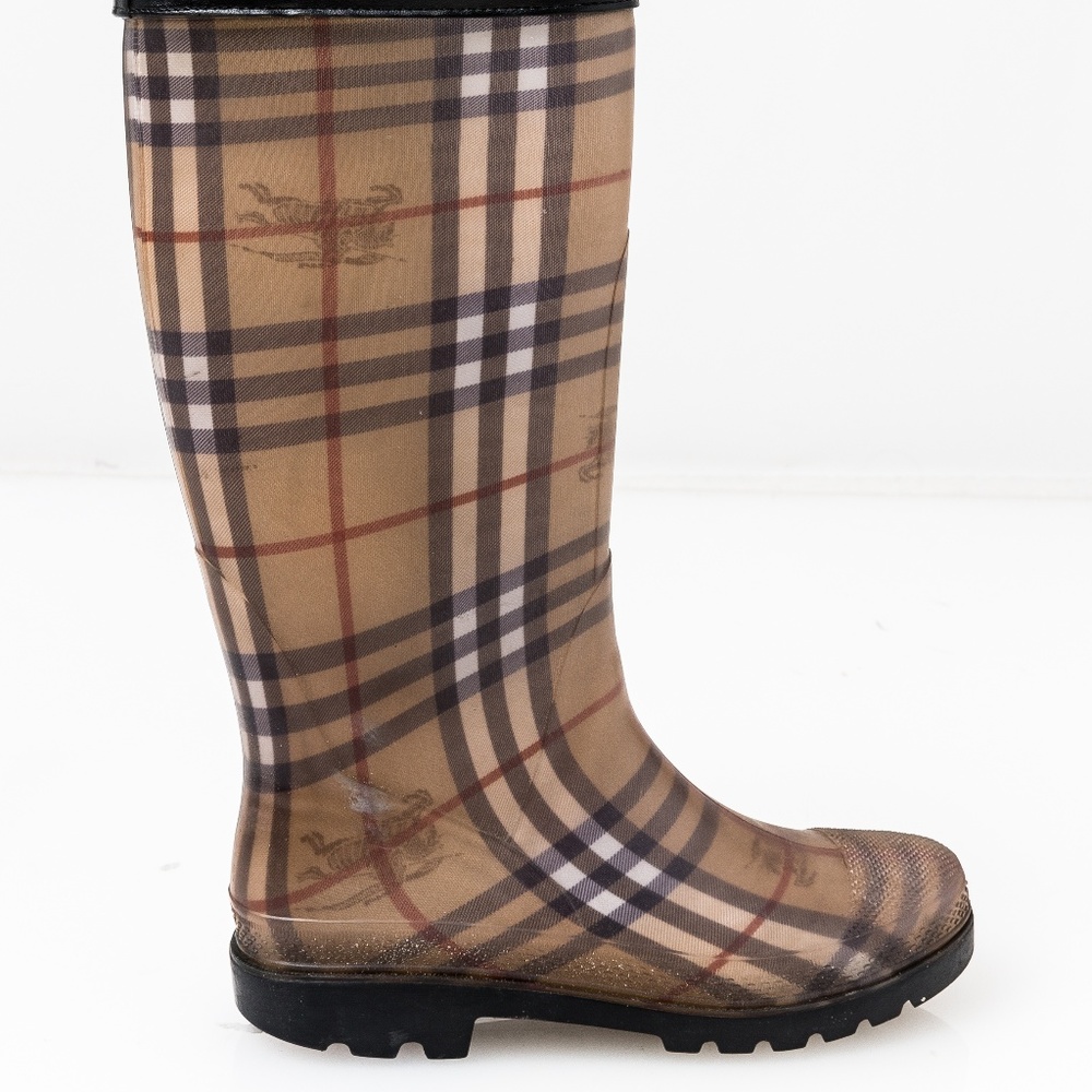 Burberry Haymarket Check Rainboots Size 41 - Picture 6 of 8